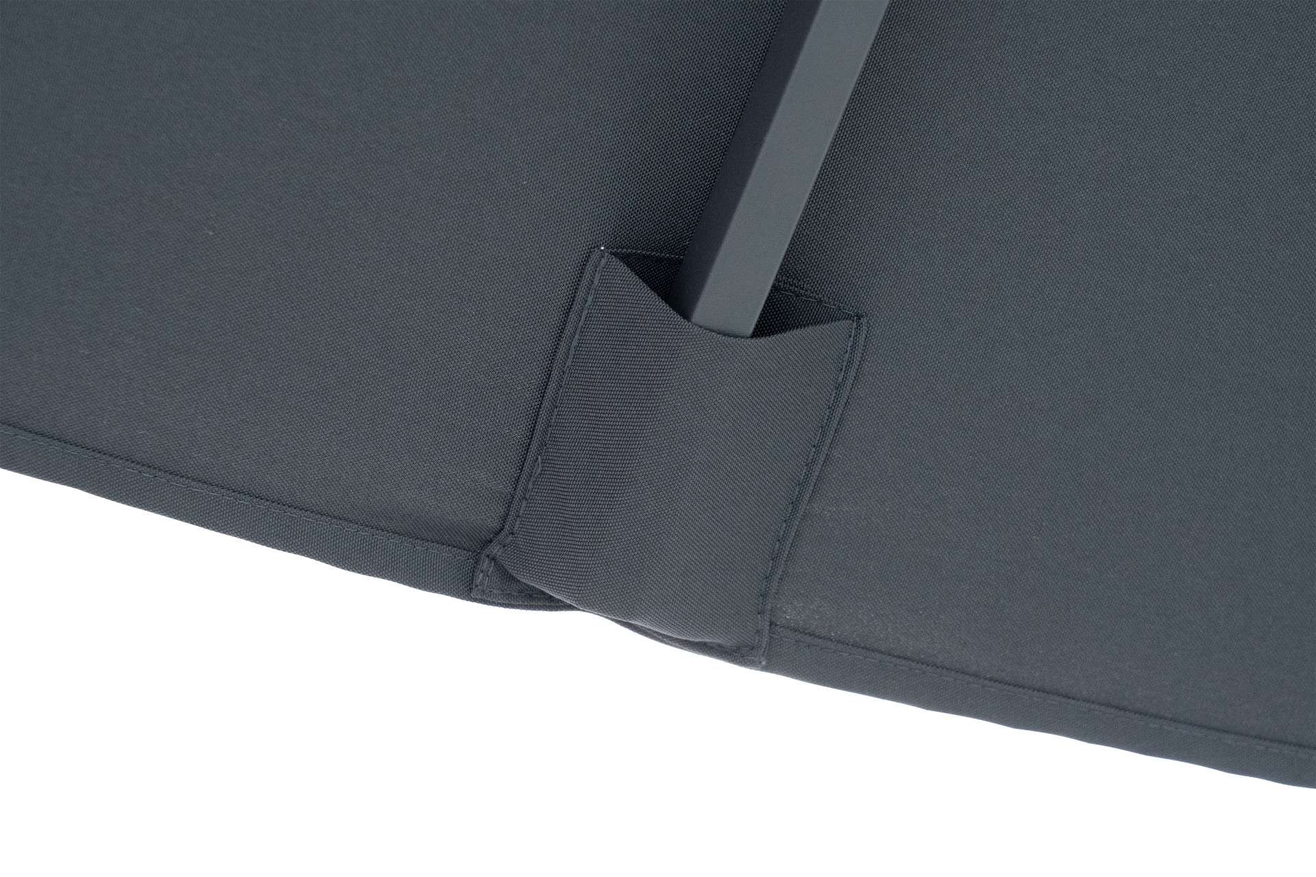 Detail polyester doek met PA-coating en stalen spaak